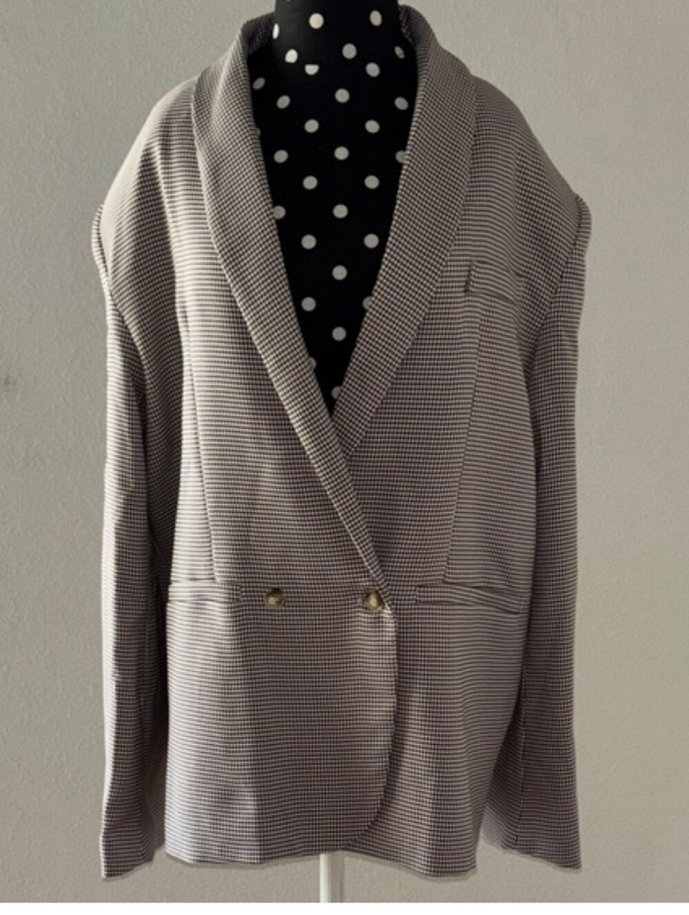 Pretty Little Thing Houndstooth Oversized Blazer 6 NWT